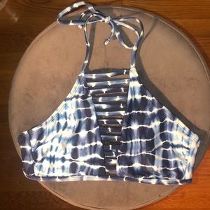 Tie dye halter bikini top